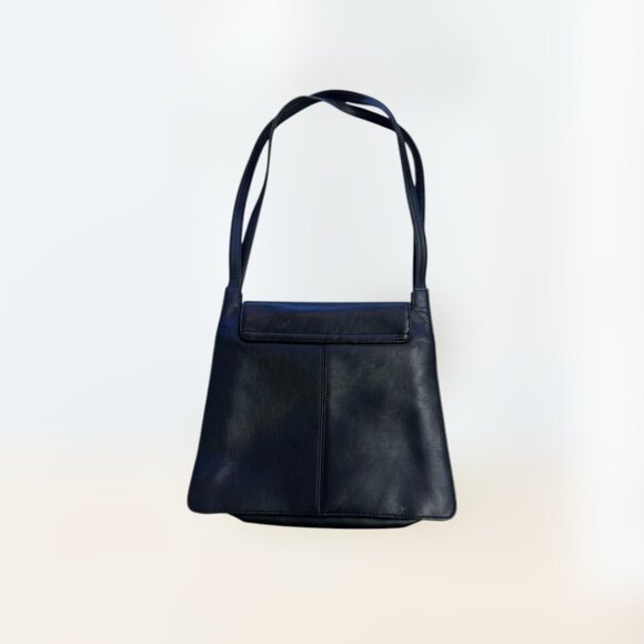 Women's Y2k 90s Guess Black Square Shoulder Bag Tote Faux Leather - Picture 2 of 7